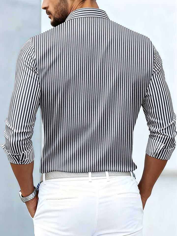 Emerson | Chemise vintage à rayures pour homme, à manches longues