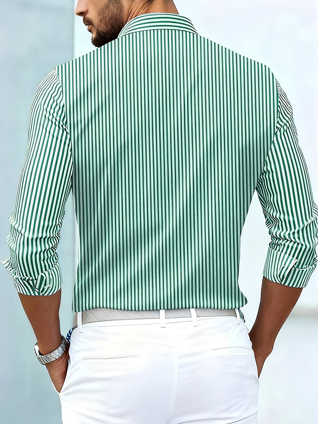 Emerson | Chemise vintage à rayures pour homme, à manches longues