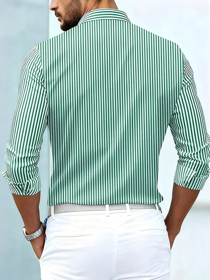Emerson | Chemise vintage à rayures pour homme, à manches longues