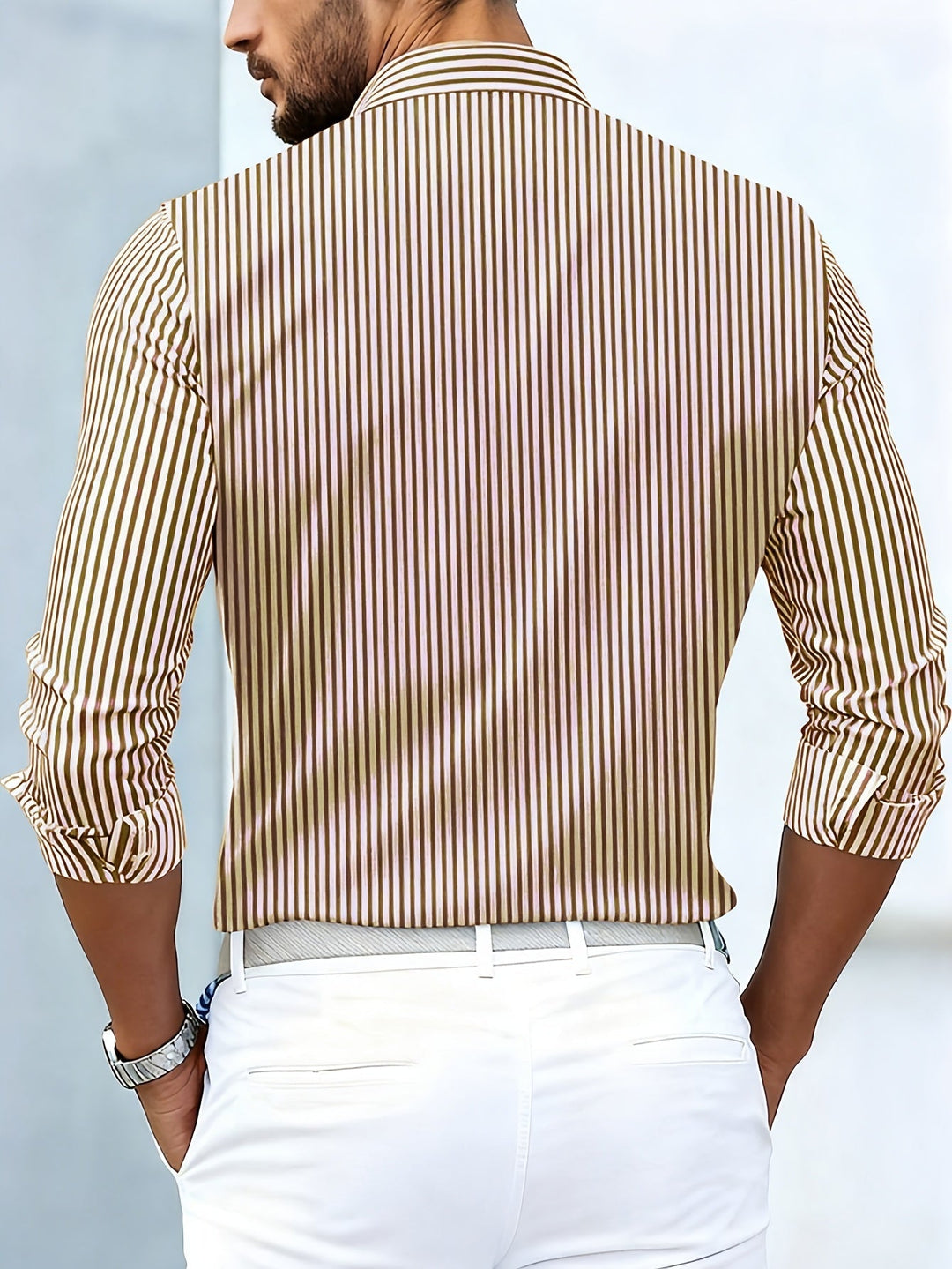 Emerson | Chemise vintage à rayures pour homme, à manches longues