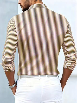 Emerson | Chemise vintage à rayures pour homme, à manches longues