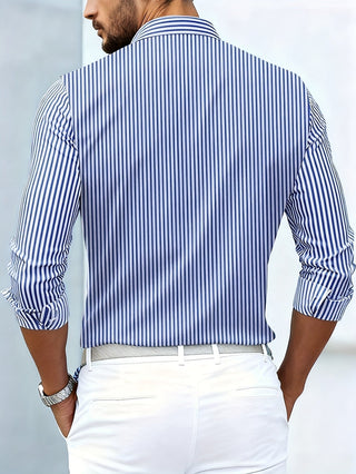 Emerson | Chemise vintage à rayures pour homme, à manches longues