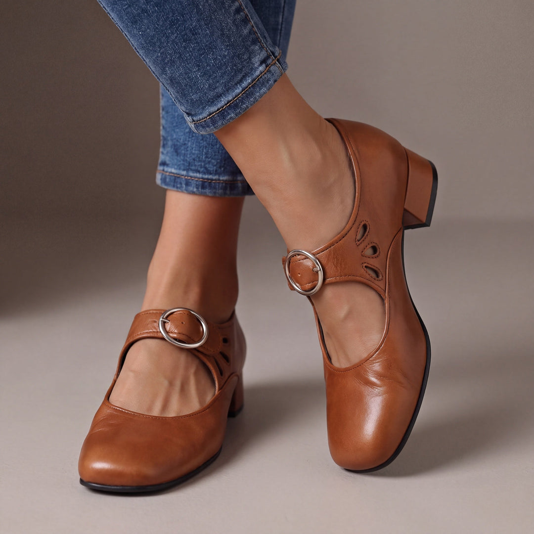 DELACROIX | Babies en Cuir à Talon pour Femme Véronique
